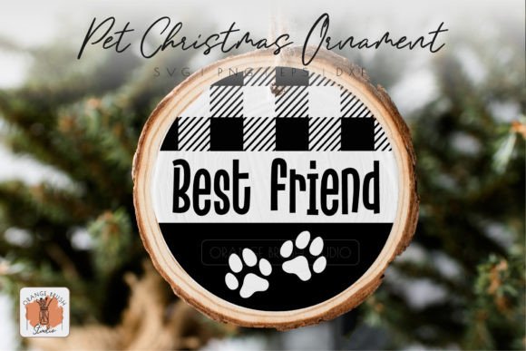 Dog Paw Christmas Ornament SVG
