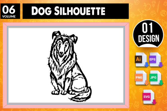 Dog Silhouette SVG Craft Design 06