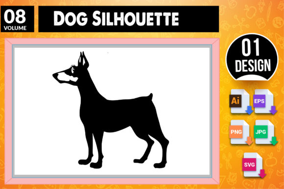 Dog Silhouette SVG Craft Design 08
