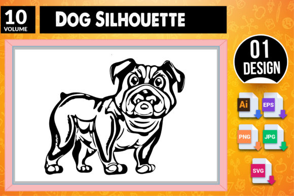 Dog Silhouette SVG Craft Design 10