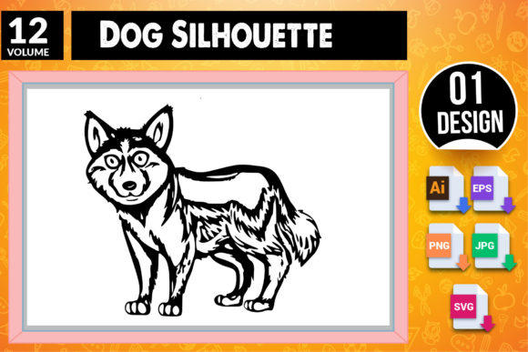 Dog Silhouette SVG Craft Design 12