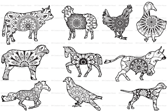 Farm Animal Mandala Bundle