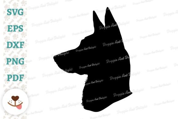 Malinois Dog Portrait Svg Png Cut File