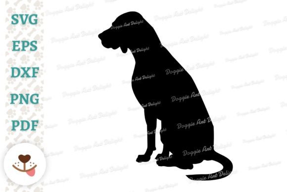 Sitting Pointer Dog Silhouette Svg Png